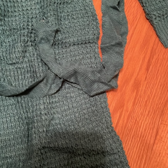 Zesica Amazon Find NWT❗️Peacock Green Crewneck Tie Waist Sweater Dress - Picture 6 of 9